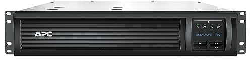 APC 750VA Smart UPS with SmartConnect and Network Card, SMT750RM2UCNC, Rackmount 2U, Sinewave UPS Battery Backup, 120V, Line Interactive Uninterruptible Power Supply