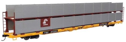 Walthers Track H0 - Carro merci 89' Flatcar Auto Rack Conrail TTBX