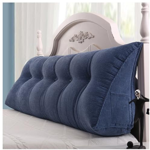 Llchaensc Kopfende Großes Rückenkissen Bequemes Lesekissen Und Rückenteil Im Bett, 2 in 1 Rückenlehne Und Kopfkissen, Langes XXL Kissen Für Sofa Couch Wand Und Tagesbett,L,80x50x20cm