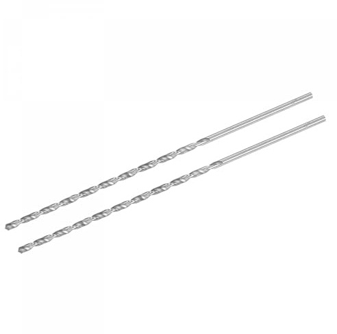 TA-VIGOR 2Pcs 5mm Extra Long Twist Drill Bits 300mm HSS Straight Shank | High Speed Steel Spiral Drill Bits for Wood, Metal, Aluminium and Plastic