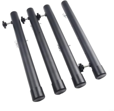 Zoegneer Tischbeinverlängerung für Klapptische, 4 Stück, einfache Installation, rutschfestes Design, schützt Ihren Rücken vor dem Umbiegen (44 cm)