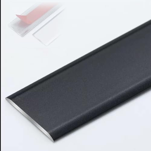 NILZA Türschwelle Abdeckleisten Übergangsprofil Selbstklebend Übergangsleiste Aluminium Übergangsschiene Holzböden Türleisten Leiste Für Bodenbelag (Color : Black, Size : L90cmx15mm/3PC)