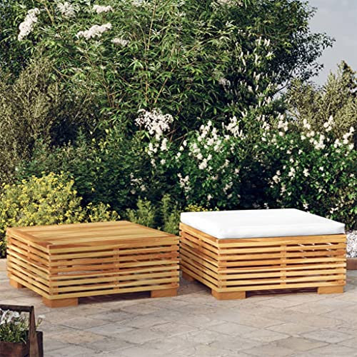 Rantry 2-TLG. Gartenlounge Set Gartensofa Gartenmöbel Set Sitzgruppe Gartengarnitur Möbel Gartenlounge Sitzgarnitur Massivholz Teak