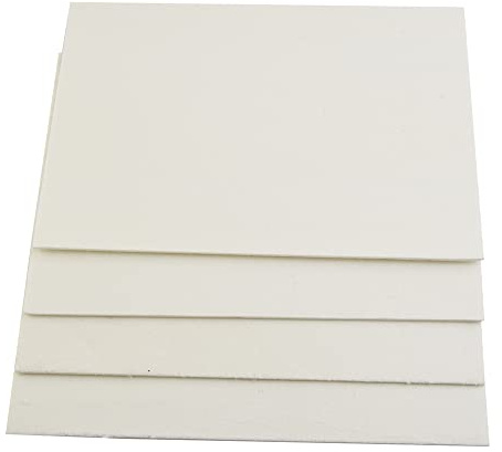 4Pcs Ceramic Fiber Paper, for A4 3mm High Temperature Ceramic Fiber Rectangle Paper Insulation Gasket Paper, Exhaust Pipe Oven Chimney Glass Gasket Sealing Material for Stove Furnace Fireplace