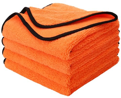 saerryor 4 Pack Microfibre Cloths 40x60cm Dual-Sided Microfibre Car Drying Towel For Household, Car Washing, Drying, Cleaning