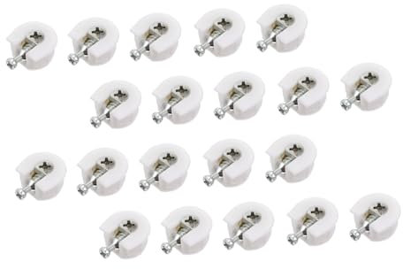 iplusmile 100 Stück Exzentrische Radmuttern Möbelverbinder Stecker Weiß Für Schränke Regale Und Flachmöbel Mit Starker Befestigung