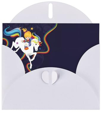 YYHHAOFA Carte de vœux blanche arc-en-ciel lumineuse de 10,2 x 15,2 cm pour Noël, anniversaire d'enfant, Saint-Valentin, anniversaire de mariage et invitations de fête