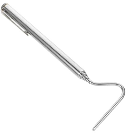 Hohopeti Extendable Stainless Steel Snake Hook for Safe Reptile Handling and Control Multipurpose Snake Catcher Tool for Herpetologists Wildlife Enthusiasts and Outdoor Use