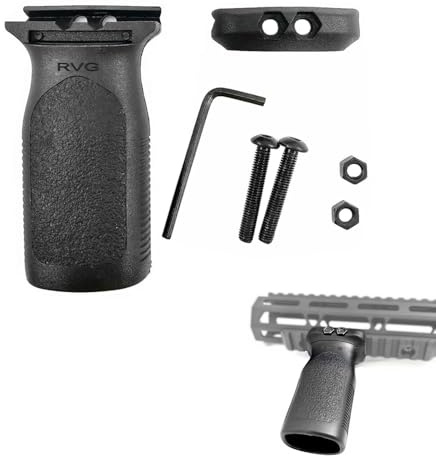 ProWildGear Universal Nylon Airsoft Front Grip, Angled Ergonomic Handle, Vertical Handle for 20 mm Picatinny Rail
