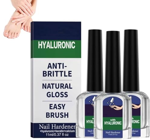 Hyaluronsäure Nagelpflege mit Vitamin E und Jojobaöl, Hyaluronic Acid Nail Hardener, Nagelpflegeprodukte Reduziert Brüchige Nägel und Fördert Gesundes Wachstum, für Männer und Frauen (3PC)