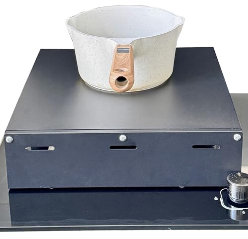 Cache Plaque de Cuisson Couvercle Rétractable Robuste pour Cuisinière à Gaz, Protection de Plaque Type Noodle Board avec Pieds Antidérapants, Extension de Plan(34.5x9cm(13.6x3.5in))