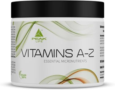 PEAK Vitamins A-Z - 180 Tabletten I 90 Portionen I Multivitamin Supplement I Grundversorgung I Mineralien I Spurenelemente I Vitamine I Antioxidantien I vegan I glutenfrei