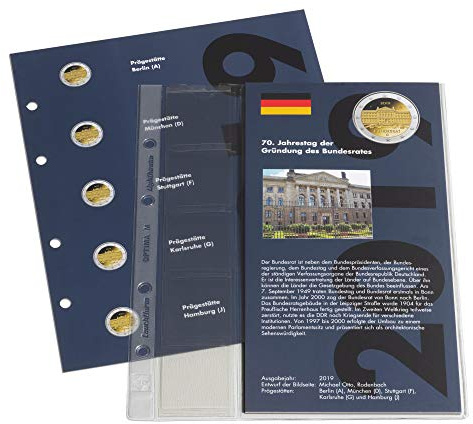 Leuchtturm Nachtrag 2019 für Classic-Album für dt. 2-Euro-Gedenkmünzen Bundesrat