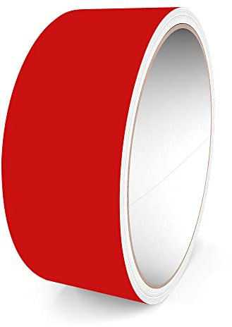 Motoking Zierstreifen, Rot Matt, 40 mm Breite, 10 m Länge, RAL 3002, Aufkleber Folie Auto Boot Motorrad Wohnmobil Wohnwagen & mehr