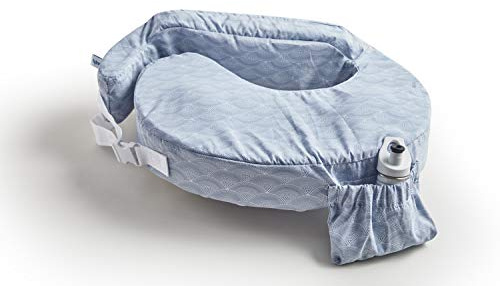 My Brest Friend Original Nursing Pillow Enhanced Ergonomics Essential Breastfeeding Pillow Support For Mom & Baby W/ Convenient Side Pocket, Double Straps & Slipcover, Horizon