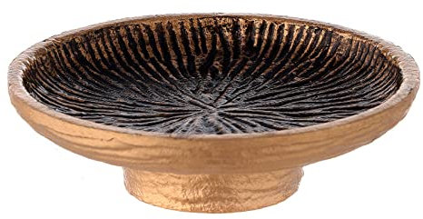 Holyart Ciotola per incenso 13 cm alluminio dorato Antracite