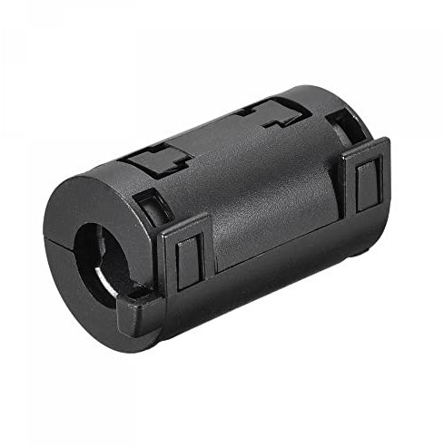 sourcing map 5 Stück Ferritkerne für Kabel, 9mm Innendurchmesser RFI EMI Rauschunterdrückungs-Kabelclip für USB Kabel, Audio und Video Kabel Stromkabel, Schwarz