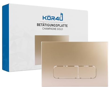 kör4u Piastra di comando per cassetta di scarico Geberit Sigma UP300, UP320 e Delta UP100, pulsante arrotondato (oro champagne)