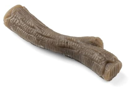 Nylabone maximal styrka tuff extrem gourmetpinne hund tuggleksak, fylld med extra smak av jordnötssmör genomgående, medium, för hundar 0-16 kg, brun