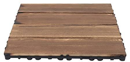 Holzfliesen 30x30cm Terrassenfliesen, Balkonfliesen mit Drainage Klicksystem, Zuschneidbar Wasserdicht Klickfliesen Holzfliesen für Garten, Veranda, Pool, Balkon, Hinterhof, Badezimmer,30 PCS