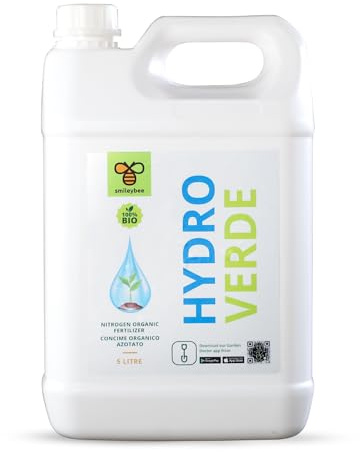smileybee Hydroverde Engrais Biostimulant Engrais à base d'Acides Aminés, 100% Bio - Nourrit et Protège la Plante de Façon Entièrement Naturelle - 5 Litres