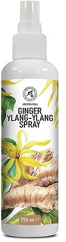 Aromaspray Ingwer & Ylang-Ylang 250 ml - Spray zur Lufterfrischung - Natürlicher Raumduft - Aromatherapie Raumspray - Kissenspray - Wäschespray - Duftspray - Aromaspray - Lufterfriescher