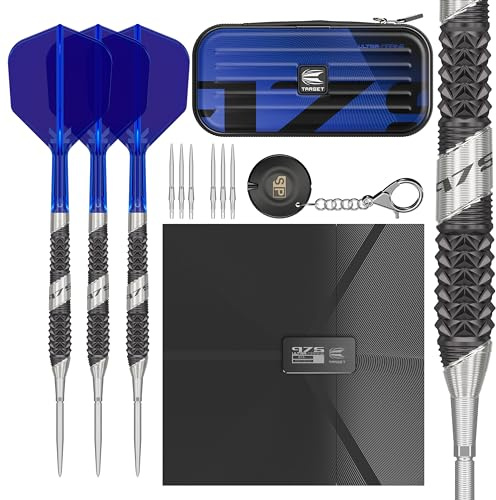 Target Darts 975 Ultra Marine 97.5% Wolfram Swiss Point Stahlspitze Dart Satz with K-Flex