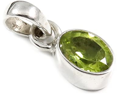 JEWELFORCE Peridot Edelsteinschmuck 925 Sterling Silber Anhänger JPE-24A