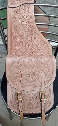 WILDRACE Western-Satteltasche aus Pferdeleder, strapazierfähig, für traditionelle Trail-Fahrten | Satteltasche | Pferdesatteltasche | Western-Satteltasche | Ledersatteltaschen für Pferde (STYLE-20)