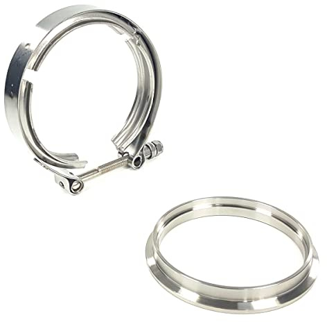 V Band Flange Clamp For Borg Warner T4 housing S400 S400SXE S475 S480 Turbo Pipe 4.0