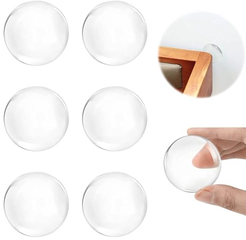 Türstopper Wand Transparent - 6 Stück Gummipuffer Selbstklebend für Tür, Wandschutz, Türpuffer, Glasplatten, Holzbrett - Türstopper wand selbstklebend