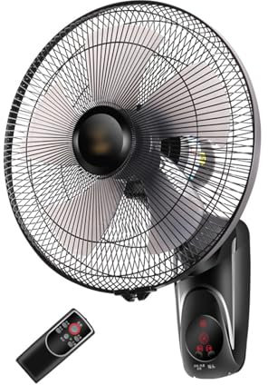 ToeWoe Ventilador de Pared de 16,5 con Mando a Distancia, 3 Velocidades, Temporizador de 7,5 Horas Ventiladores Comerciales Oscilantes 150 para Garajes, Sótanos y Gimnasios