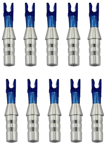 UP100 24 Sets Outer Diameter 6.2mm Pin Nock S Size Archery Arrow Pin Nock Arrow Tail Wings for Compound Recurve Bow Carbon Arrow (Transparent Blue)
