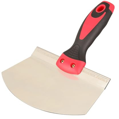 IUSOT Scraper Blade Bucket Scoop, Bucket Trowel, Stainless Steel Bucket Scoop for Paint, Curved Contoured Blade Soft Comfort Grip Handle for Decorating, Filling, Drywall, Plaster, DIY Projects