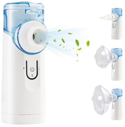 Aerosol Portatile Silenzioso, Ricaricabile Macchina Aerosol per Adulti e Bambini, Goditi un Viaggio di Salute e Respirazione Tranquilla