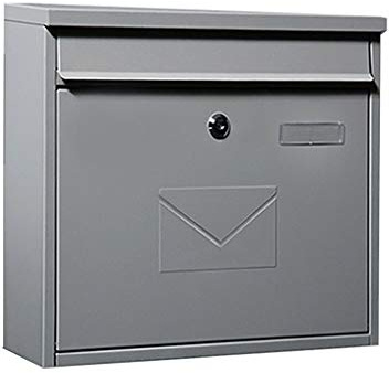 BQFDHFSF Cassetta Postale, Cassetta Postale di Sicurezza per Appartamento, in Acciaio zincato con Serratura, Stile Inglese, da Parete, con 2 Chiavi, per Parete Esterna, Matrimonio, Bianco