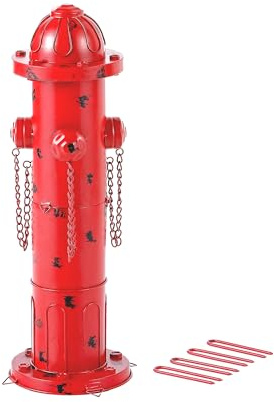 Phaxth 24 H Metal Fire Hydrant for Dogs to Pee On, Vintage M & L Fire Hydrant Post