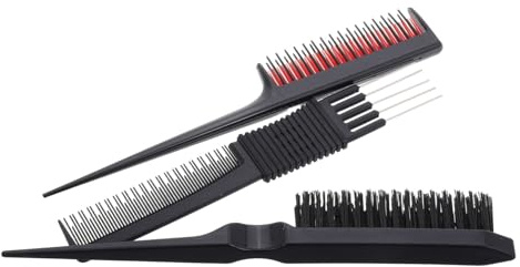 TOVINANNA Set 3 Pettini Denti Larghi Per Donna e Uomo in Plastica Delicata, Pettine Per Separare e Styling Chioma Di Tutti i Tipi, Strumento Multifunzionale Per Uso Quotidiano e Saloni Di Bellezza