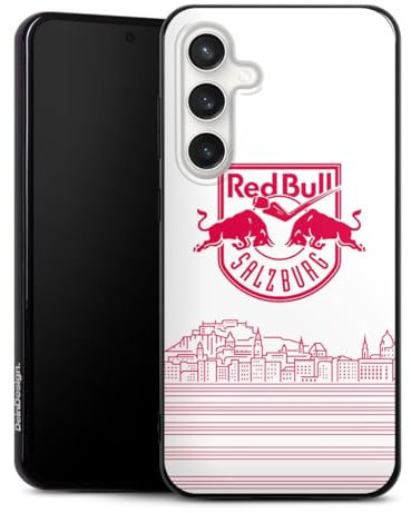 DeinDesign Silikon Hülle kompatibel mit Samsung Galaxy S24 FE 5G Case schwarz Handyhülle Eishockey Skyline EC Red Bull Salzburg