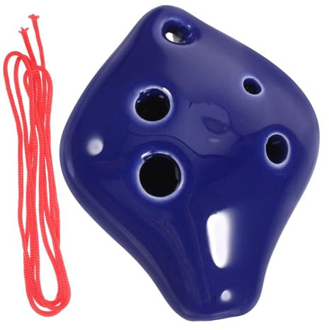 MUELODSIC Keramik-okarina Musikinstrument Für Anfänger Tragbare Okarina Strahlendem Für Junge Mädchen Und Erwachsene Inklusive Notenblatt Und Halsband Für Einfaches Spielen