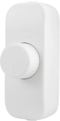 LED Dimmer Switch 1 Gang: Inline Dimmer Switch with Rotary Control Trailing Edge Dimmer Switches Rated 3-100W for Home and RV Use For Dimmable LED Lamps, and Halogen Bulbs (White Arc）
