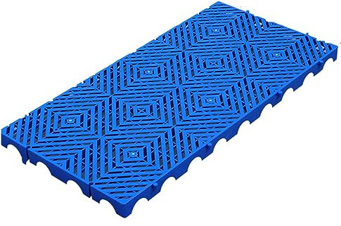 KLYDBMYT Palets de plástico, Almohadillas de Rejilla encajables, palets de Polietileno para cocinas, supermercados, garajes, armarios Exteriores y trasteros (Color: Azul, tamaño: 50 x 50 x 5 cm)