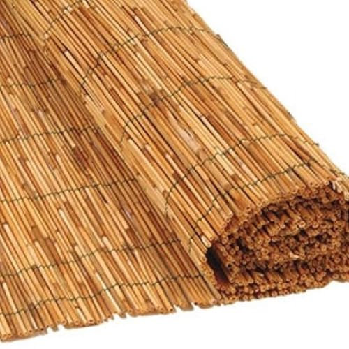 LoviStore Tapparella in Bambù, Arella Avvolgibile in Bamboo Tenda da Esterno Ombreggiante a Rullo con Carrucola, Protezione Solare, in Lamella Naturale, Legatura in Nylon, Privacy (200x300 cm)