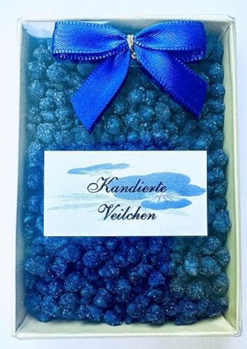 Veilchenblüten kandiert 50 g - aus echten Veilchen hergestellt. | Zum Kochen, Backen und Verzieren von Torten, Pralinen und Gebäck oder zum verfeinern von feinen Süßspeisen -