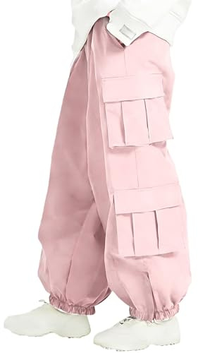 HOUZONIY Pantalon de ski pour femme - Imperméable - Coupe-vent - Pantalon d'hiver baggy - Doublé - Pantalon softshell - Pantalon thermique d'hiver - Pantalon de randonnée, Rose, XL