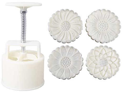 Mooncake Stamps - Stampi da forno fai da te a forma di fiore per feste di metà autunno