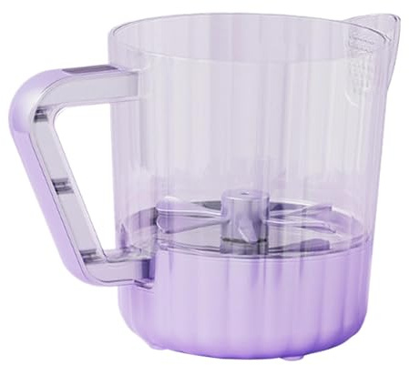 Sharplace Batteur à œufs électrique, fouet à œufs automatique, multifonction, portable, avec tasse, mixeur sur socle pour mélanger, fouetter, café, Violet