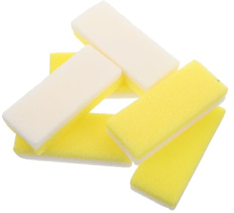 WEKADRIN Lot de 10 Pierres Ponces pour Pieds en Mousse PU Jaune Exfoliantes et Légères Outil de Pédicure pour Élimination des Callosités Nettoyant Hygiénique pour Soin Quotidien des