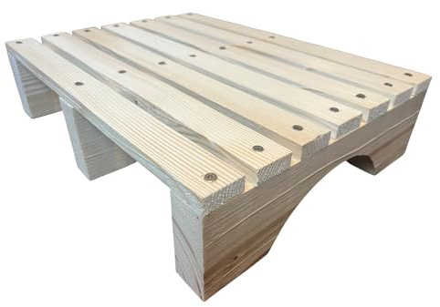 Half Step Stool for Kids, Adults and Seniors. Handcrafted, Waterproof, Natural Wood, Non Slip Mobility Aid for Indoor and Outdoor Use. W40 x D30 x H10cm