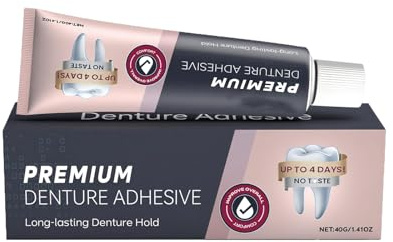 Gel Adhésif pour Prothèses Dentaires,Dental Adhesive,Adhérence Prothèse Longue Durée,Colle Prothèse Dentaire Extra Pratique Pour Dentier 40G